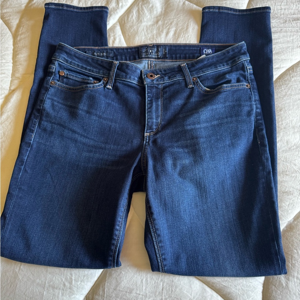 Lucky Brand Women's Skinny Jeans - Dark Blue EUC